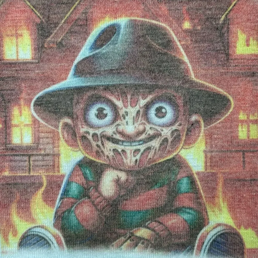 Handmade Newborn Freddy Krueger Baby Beanie OS – 100% Cotton Horror Movie Merch